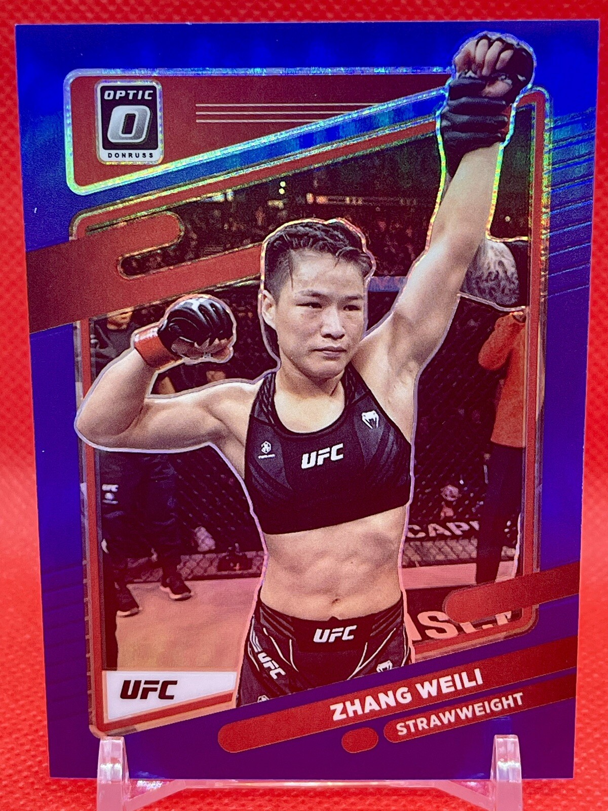 Zhang Weili 2022 Panini Donruss Optic UFC #100 Blue Prizm 04/99 Strawweight 🔥