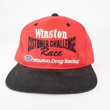 Vintage 90's Winston Customer Challenge Race Baseball Cap Red One Size Snap Back
