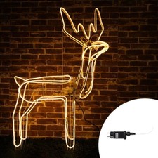 Renna natalizia Luminosa Led da giardino con testa mobile 105x56x120cm