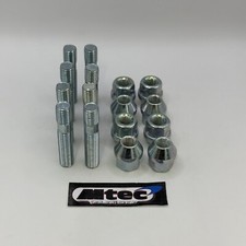 8x Citroen Saxo Conversion Wheel Stud Kit 100mm inc Tapered Nuts (75mm Thread)