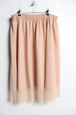 George Womens Double Layered Sheer Skirt -Pink - Size 16 K59 