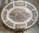 ALFRED MEAKIN FAIR WINDS BROWN 14.75" OVAL PLATTER  STAFFORDSHIRE ENGLAND. NY — photo 1