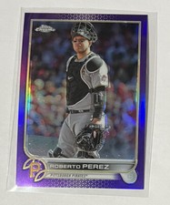 2022 Topps Chrome Update Roberto Perez Purple Refractor Pittsburgh Pirates