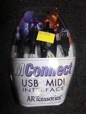 ART MCONNECT USB Interface Plug and Play Cable w/ MIDI In/Out Used C 