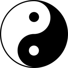 Yin and Yang Vinyl Decal / Sticker  5 Sizes  