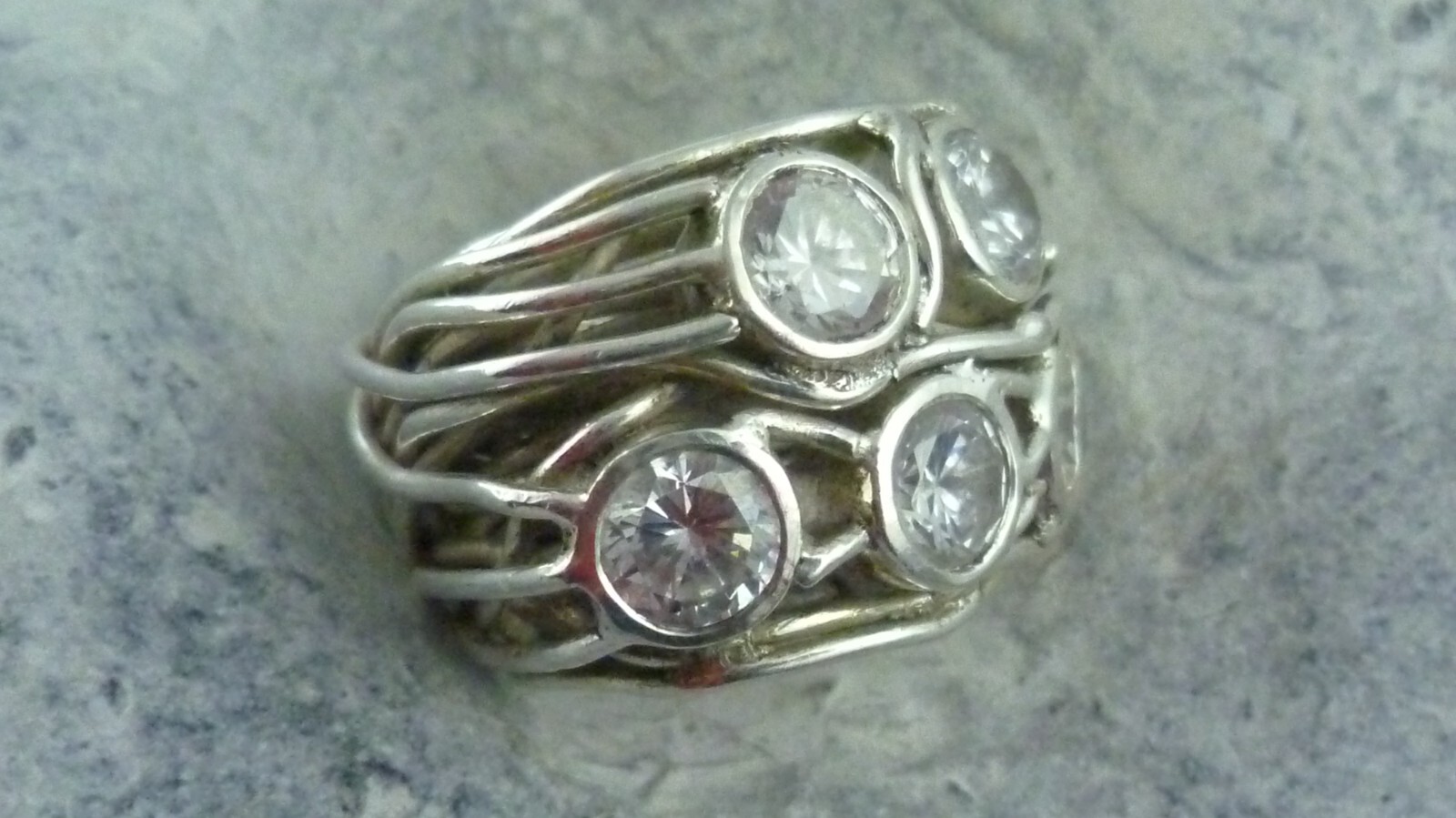 Ring Artist Work Unique Very Solid 925 Sterling S… - image 1