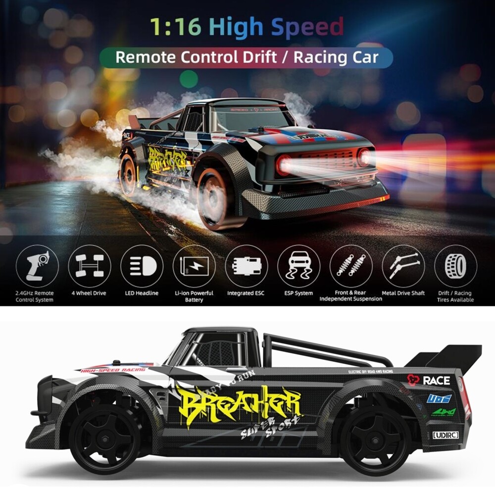 Brushless RC Car 4WD 40KM/H High Speed Remote Control Drift Car Toy Gift Kids US