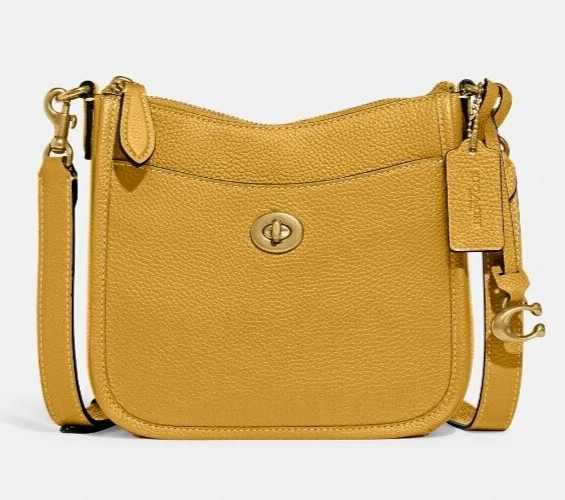Gold coach crossbody best sale bag
