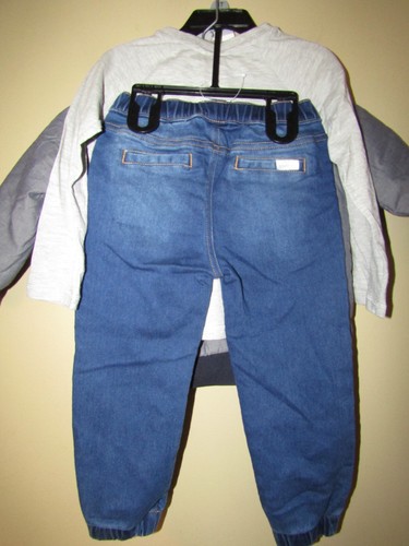 KOALA KIDS Boys 3 Pc Set Blue COAT, JEANS & LONG SLEEVE SHIRT Size 6 #1719948 - Picture 3 of 9