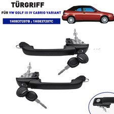 Für VW Golf III 3 IV 4 Cabrio 1E 2x Türgriff Tür Griff Schloß Aussen Vorne Li Re