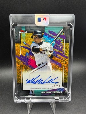 2026 Topps Finest Matt Williams Auto Gold Mini Diamond Refractor #40/50