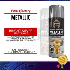 Metallic Aerosol Spray Paint Quick Drying Spray For Metal, Wood, Plastic 400ml