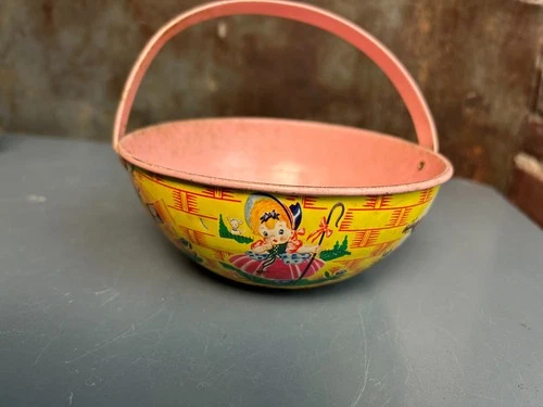 Vintage J. Chein & Co Tin Litho Basket
