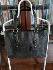 Black Spring Summer Handbag With Daisy Flower Tags - Wedding Event Races