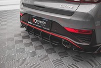 Heckansatz Diffusor Passend FüR Hyundai I30 N Hatchback Mk3 Fl Schwarz-Rot