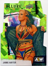JAMIE HAYTER 2022 Upper Deck AEW Allure Green Rainbow /99 Die-Cut Card #67