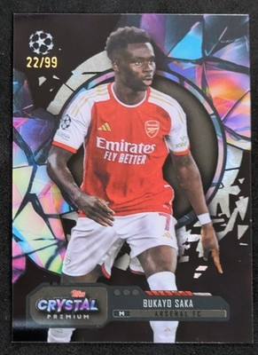 2024 BUKAYO SAKA /99 TOPPS CRYSTAL PREMIUM UEFA CHAMPIONS LEAGUE