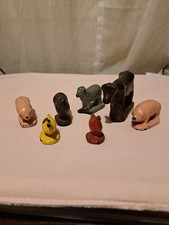 Vintage Farm Plastic Animal Toy Lot Of 7- Cow, Pigs And Lamb Chickens