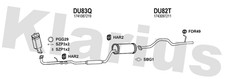 Klarius DU83Q - Box With Centre Pipe  - Fits Daihatsu Sirion 1.0i