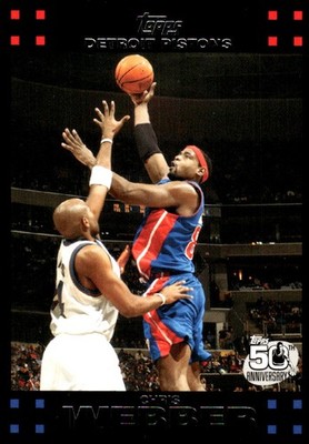 Chris Webber 2007-08 Topps #84 Pistons NBA READ FREE SHIPPING AutographDen
