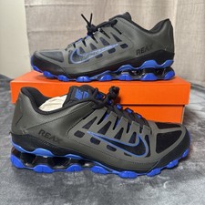 Nike Reax 8 TR Mesh Mens 10.5 Black Racer Blue Training Shoes 621716-012 NEW