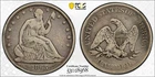1865 PCGS Genuine - VF Details Seated Liberty Half Dollar
