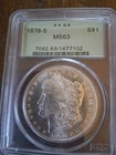 1878-S $1 Morgan Silver Dollar PCGS MS 63