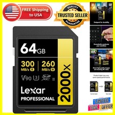 Durable 64GB Professional SD Card - Ideal for 8K Video High-Speed Transfer