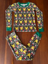 Hanna Andersson Pokemon Pikachu Holiday Christmas Pajamas Size 130 US 8