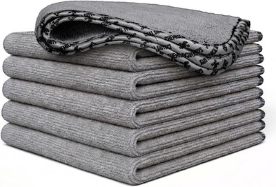 Allswipe Multi-Purpose Microfiber Towels for Cars Microfiber Cleaning Cloth Gray