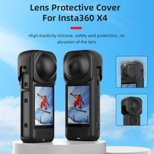 For Insta360 X4 Camera Lens Cap Silicone Cameras Lens Protective Cap Lens Cover