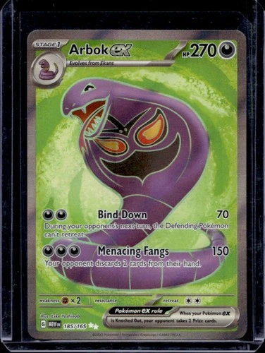 2023 Pokemon SV 151 Arbok ex Ultra Rare #185/165