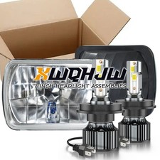 Par de bombillas LED 7x6" 5X7 haz alto bajo H4 para camioneta Nissan D21 1986-1994