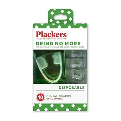 Plackers Grind No More Night Guard Nighttime Protection For Teeth (10 Count)