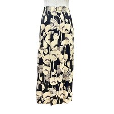 Gucci Silk Poppy Flower Pattern Dress Beige Black Size 38 Used
