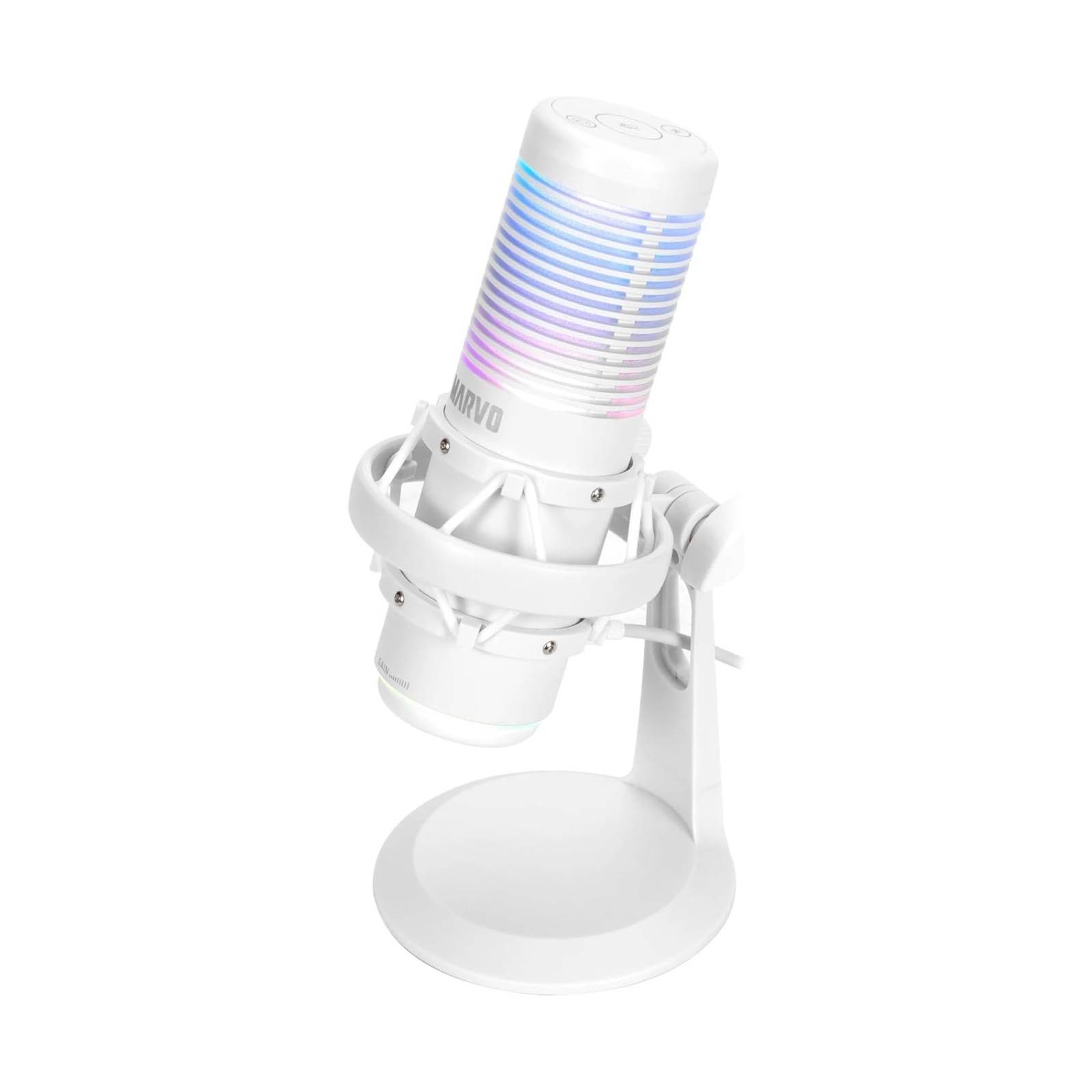 Marvo White Scorpion Mic-07 Blast 60 Usb Rgb Noise Cancelling Wired Gaming M - Image 4