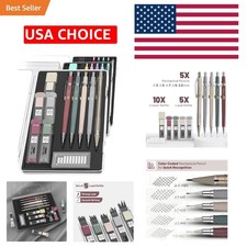 Vintage Mechanical Pencil Set: 5 Sizes, Refillable for Artists and Professionals