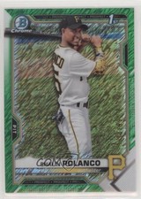 2021 Bowman Chrome Prospects Green Shimmer Refractor 98/99 Shalin Polanco 4k8