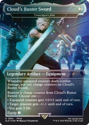 Cloud's Buster Sword - Umezawa's Jitte (Rainbow Foil) -Foil Near Mint MTG