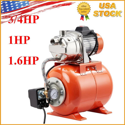 115V Shallow Well Garden Pump with Booster System and Pressure Tank Water Jet