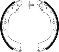 A.B.S. Bremsbackensatz Hinten Rechts Links für TOYOTA Liteace Land Cruiser 