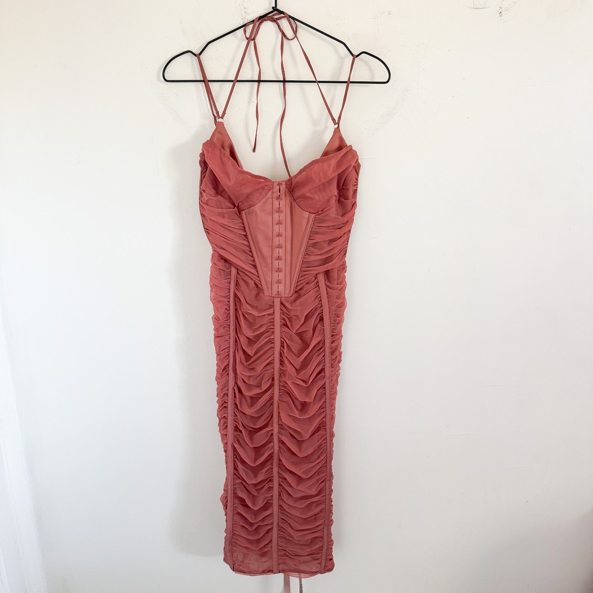 house of cb pink ruched dress House of CB Ruched Dresses
