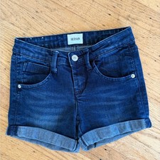 Hudson Jeans flap Pocket dark wash cuffed shorts