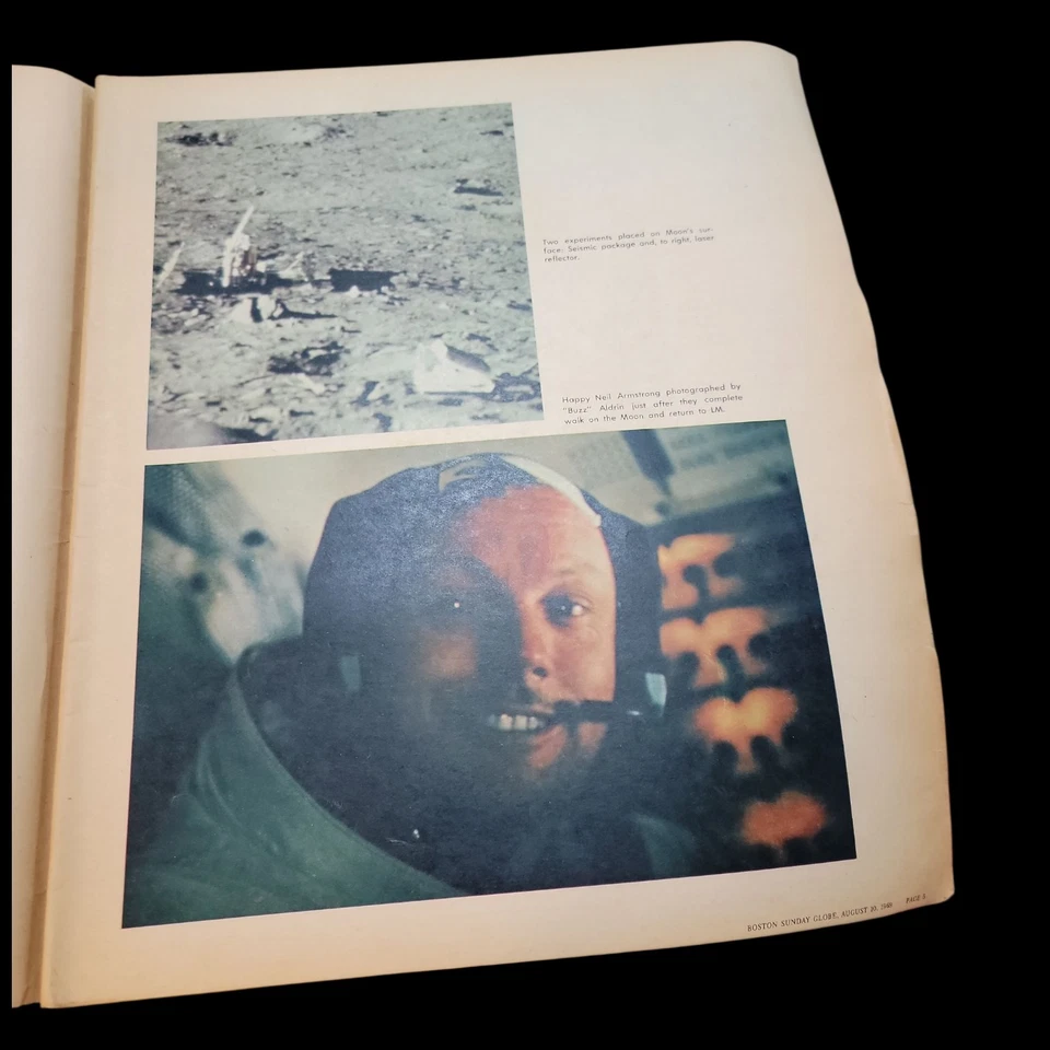 Man on the Moon Souvenier Issue Boston Sunday Globe ~ August 1969 Ephemera - Image 3 of 4