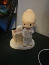 Precious Moments  Love Never Fails  Teacher Porcelain Figurine 1984 #12300