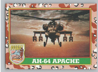 #ad 1991 Topps Desert Storm #11 AH 64 Apache $1.69
