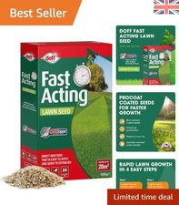Fast Acting Lawn Seed with Procoat - 500g Bird-Resistant Grass for Lush Lawns 30.22 per kilo