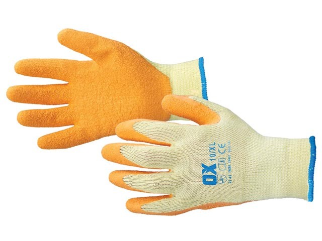 Ox Tools OX-S241610 Latex Grip Glove - Size 10 (XL)