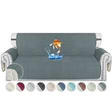 Waterproof Couch Covers for 3 Cushion Sofa Pet Friendly 69"Quilted Washable Dog