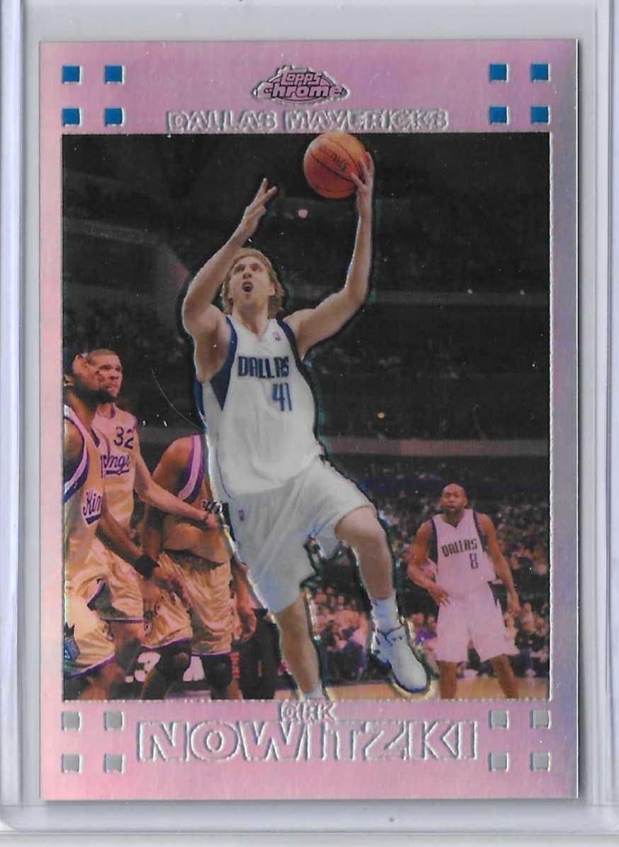 2007-08 Topps Chrome Refractor #41 Dirk Nowitzki /999 – HOF Legend